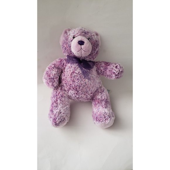 Build A Bear 15in Purple Pink Silk Soft Bean Bag paw butt Plush Animal Bear - Picture 5 of 10